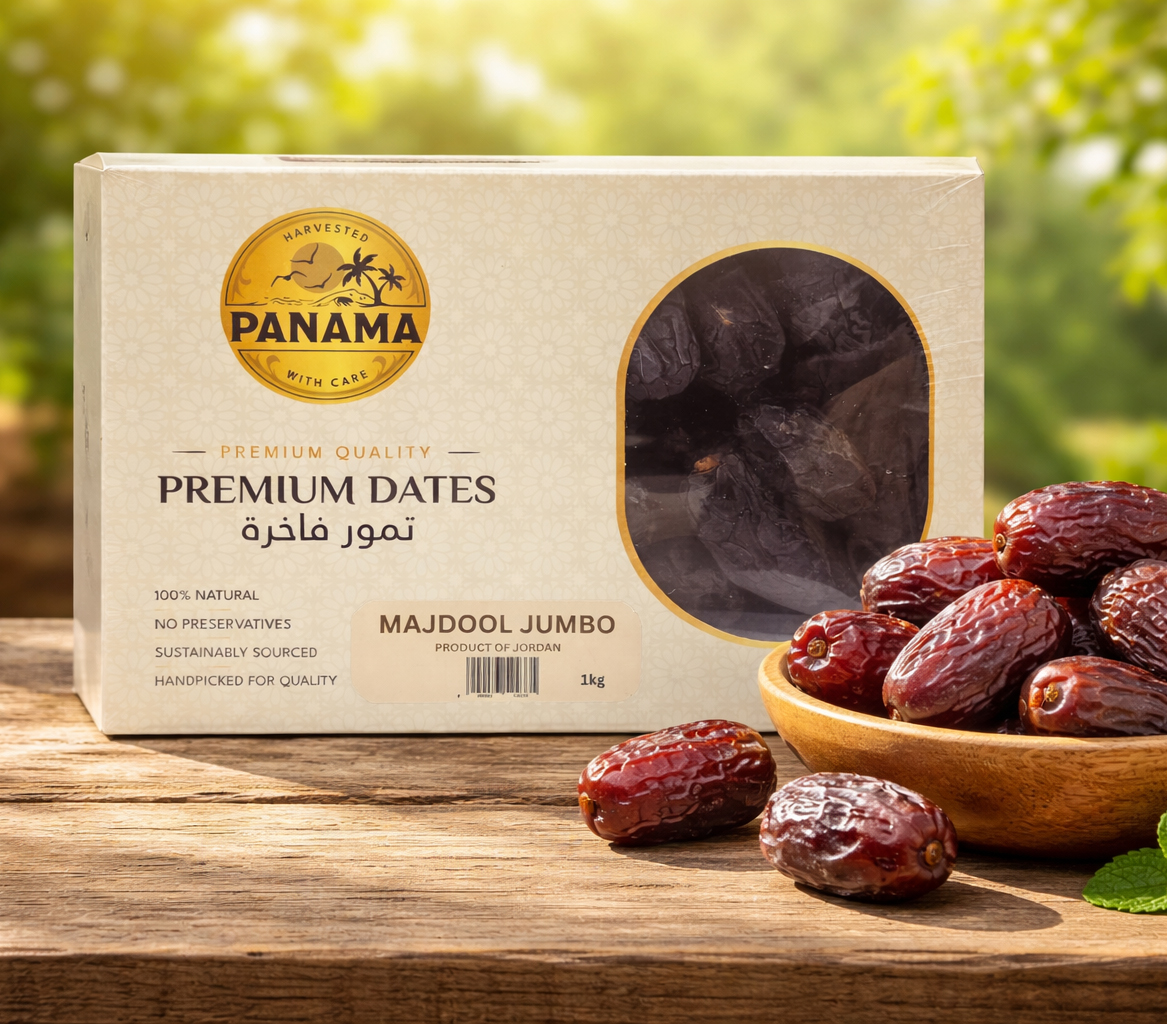 PANAMA DATES MAJDOOL JUMBO   ( JORDAN )  1KG
